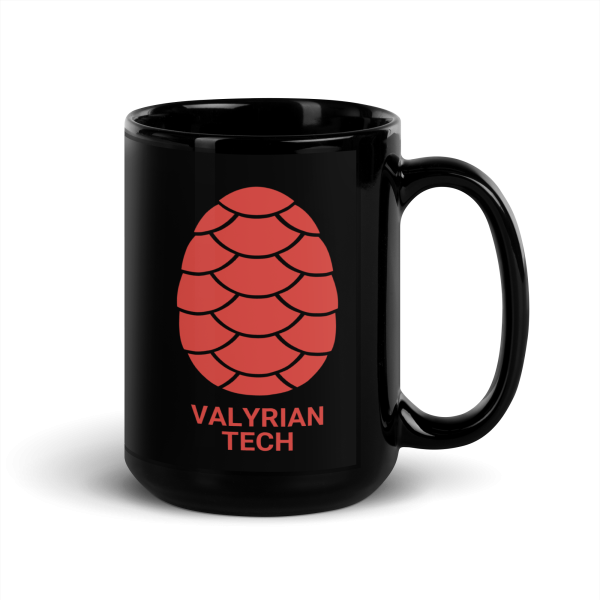 Black Glossy Mug Valyrian Tech - Image 5